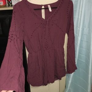 Maroon Romper